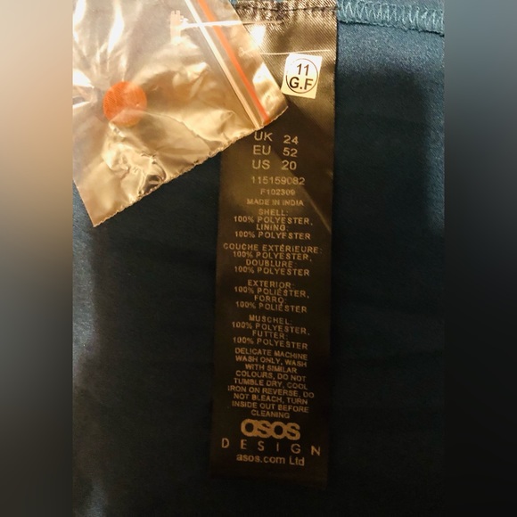 NWT ASOS Curve pleated bodice midi dress with tiered skirt and lace back detail. - Picture 7 of 7